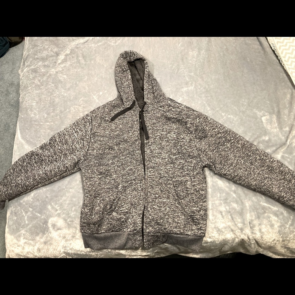 Sherpa hoodie.